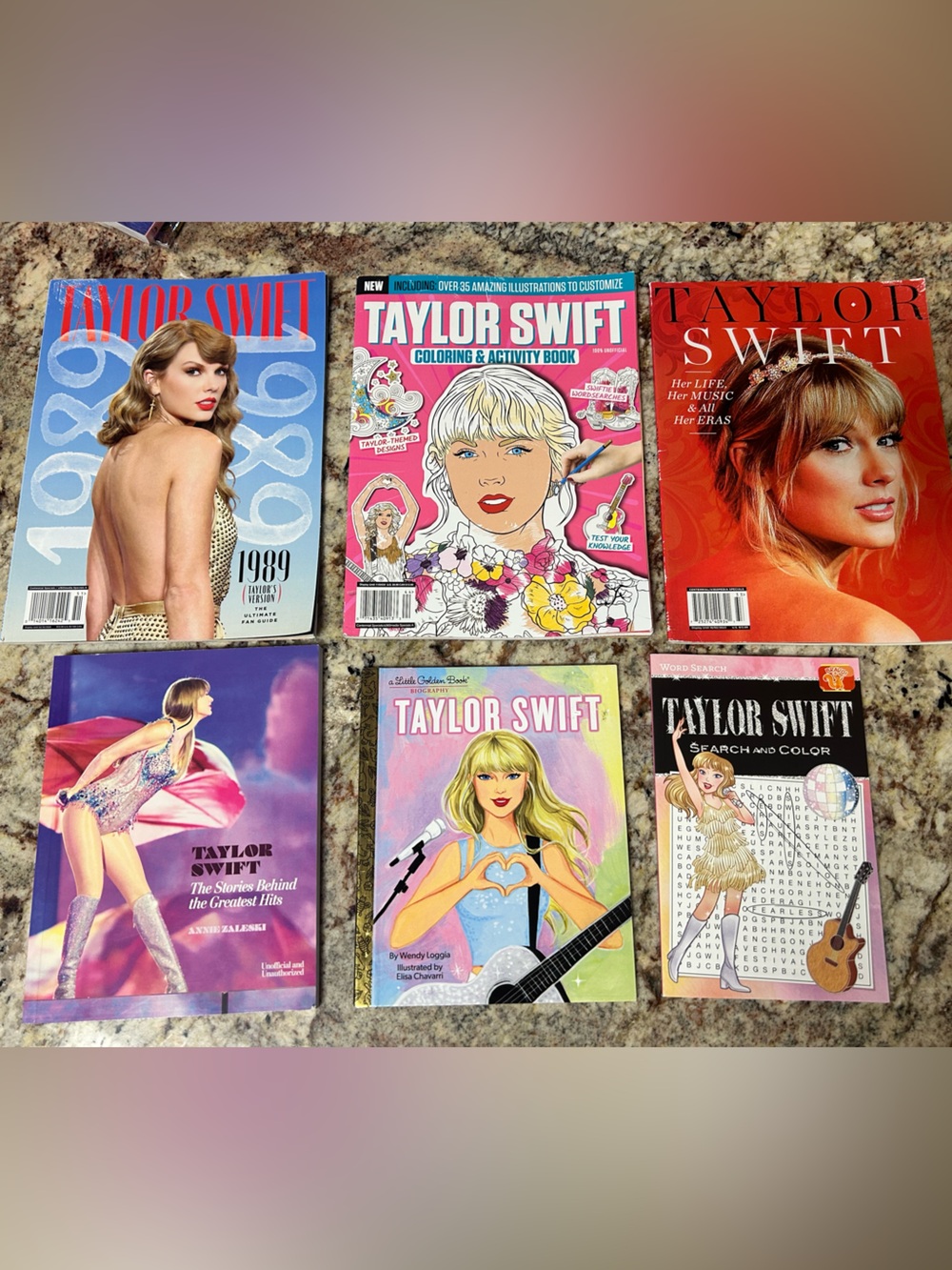 NEW Taylor Swift 6 Set Magazine & Activity Books Bundle:Puzzles, Coloring, Story